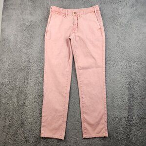 Men's Slim Fit Chino Trousers Size 30 Salmon Textured Dress Casual Massimo Dutti